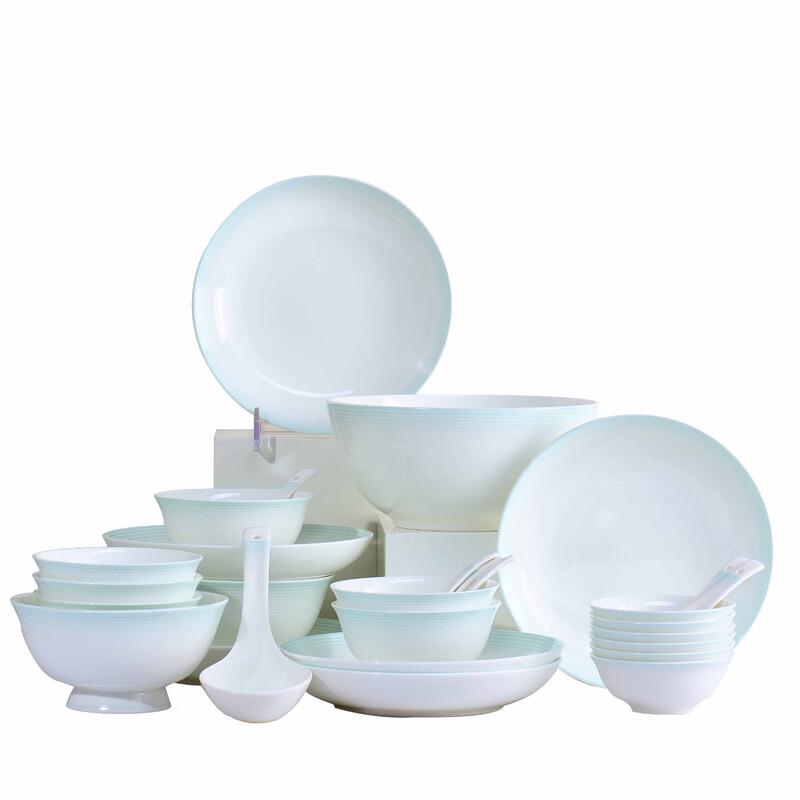 DuoCai 28-Piece Bone China Dinnerware Set