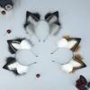 Handmade Plush Fox Ears Headband Cosplay Anime Convention Cute Animal Ear Hair Accessory Unisex