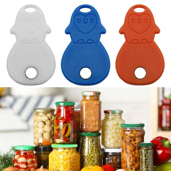 

Jar Opener for Bottles And Cans Heavy-duty Can Lid Lifter with Hanging Hole Easy Lid Opening Tool Compact Kitchen Gadget for Arthritis синій