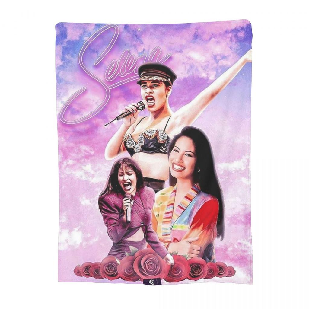Selena Quintanilla Vintage Blankets Flannel Throw Blanket Breathable Throw Blankets for Bedroom Office Throws Bedspread Quilt