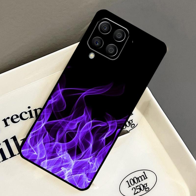 Blue Red Flame Fire Case For Samsung Galaxy M21 M31 M14 M34 M54 M33 M16 M36 M56 M53 M13 M12 M32 M52 M15 M55 M35