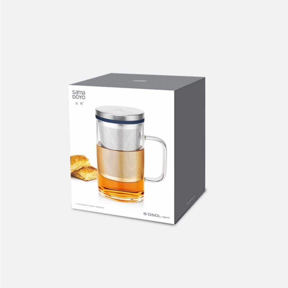 Samadoyo high borosilicate glass heat-resistant glass filter type tea cup office cup milk cup  afternoon tea cup water cup