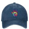 Jerry Tie Dye Hand Washed Baseball Cap Gratefuls Deads Vintage Trucker Hat Summer Unisex Teens Running Sunscreen Baseball Caps
