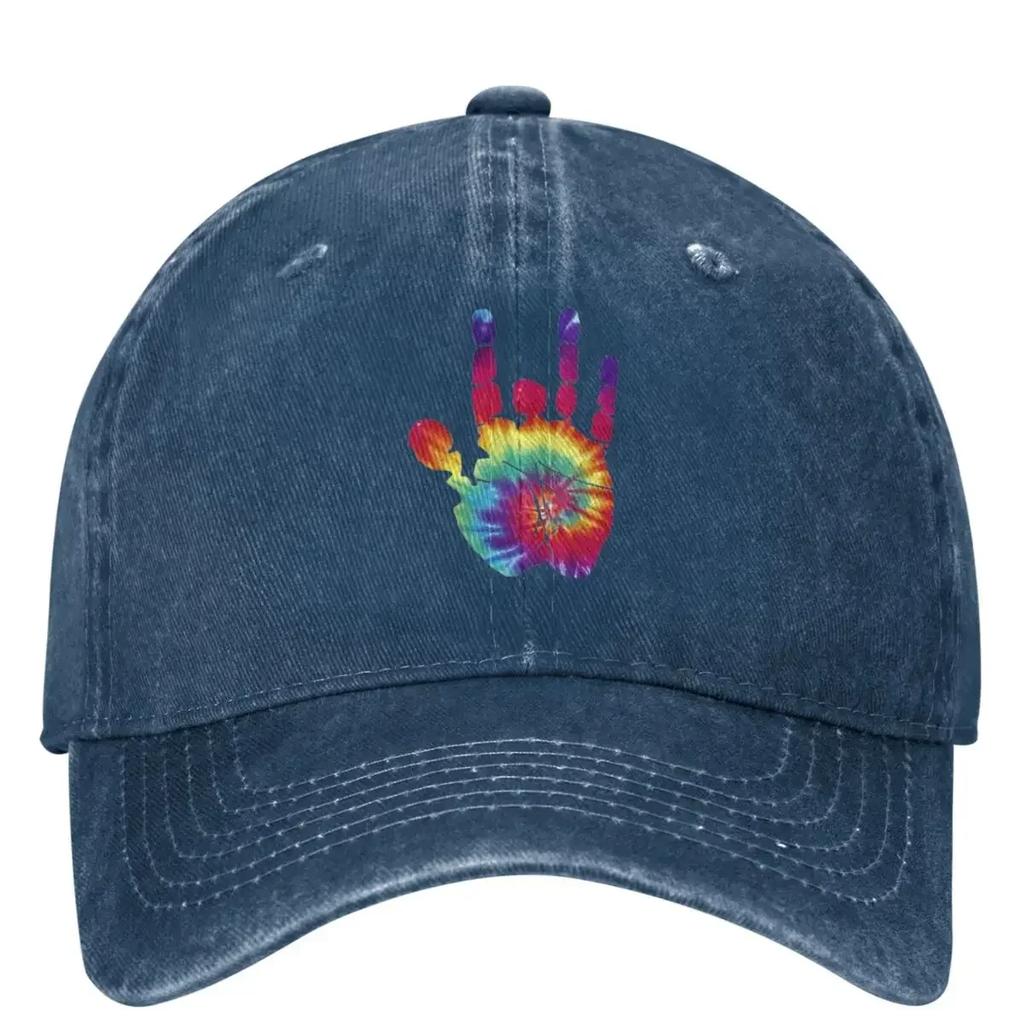 Jerry Tie Dye Hand Washed Baseball Cap Gratefuls Deads Vintage Trucker Hat Summer Unisex Teens Running Sunscreen Baseball Caps