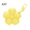 Handbag Hanging Keychain Silicone Flower Lipstick Holder Keychain, Portable Lip Balm Carrier for Pendant Backpack Handbag, Travel Gloss Women