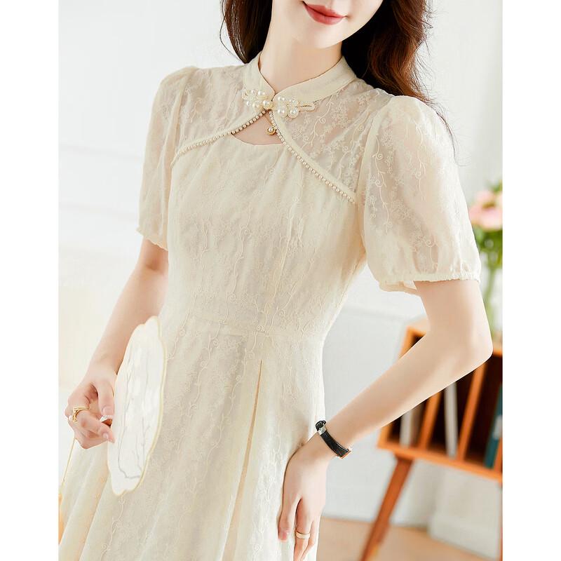 New Chinese Style Short Sleeve Cheongsam Dress