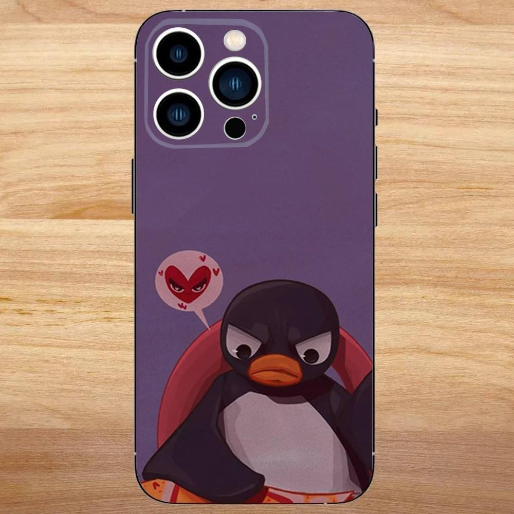 

Cute penguin Phone Case For iPhone 16,15,14,13,12,11,Mini,Pro,SE,MAX White Matte Shockproof Cover iPhone16e