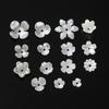 50pcs ABS Artificial Pearl Flower Shaped Beads Spacer Loose Beads for DIY Bracelet Necklace Phone Chain Jewelry Making Supplies