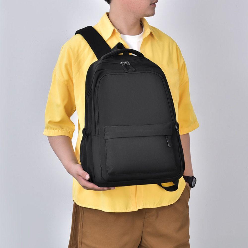 Solid Color Students School Bag Nylon Teenagers Shoulder Bag Fashion Preppy Style Backpack  School