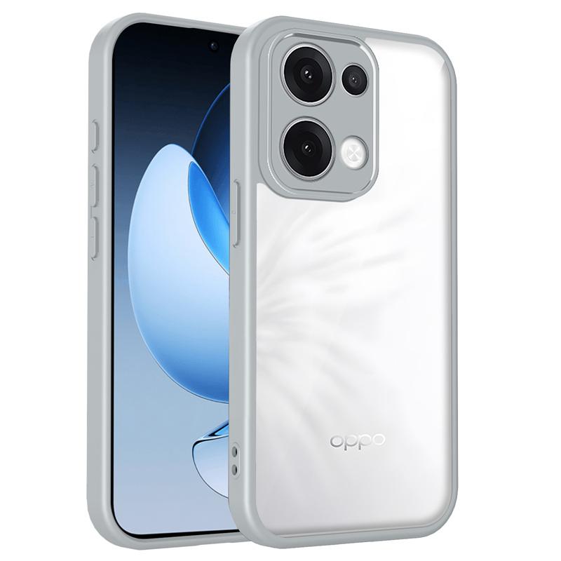 Oppo Reno13 5G CPH2689 Case Plating Silicone Bumper Shockproof Clear Back Cover Matte Hard Phone Case for Oppo Reno 13 Reno13 5G