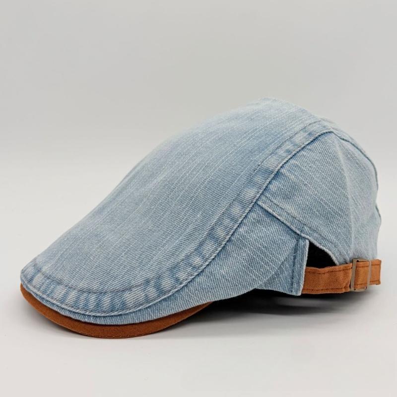 Retro Washed Beret Hat for Women Winter Outdoor Sun Protection Peaked Cap Men's Painter Hat Fashionable and Progressive Hats