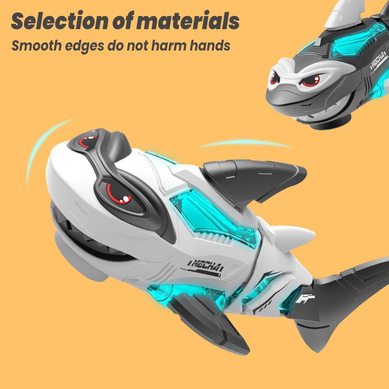 Children's Electric Universal Mechanical Crab Spray Lamp Sound Effect Reptile Shark Animal Electric Toy Children's Gift