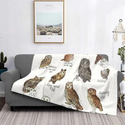 Uilen Deken Cadeaus voor Vrouwen Kinderen Meisjes Mama Huis Slaapkamer Woonkamer Kleurrijke Uilen Decor Zachte Knusse Lichtgewicht Gooi Dekens