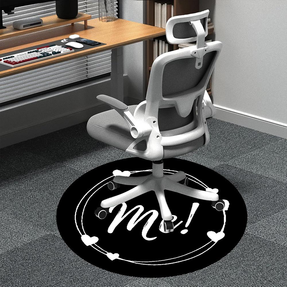 1PC Me Heart Office Round Area Rug, Mat Suitable ForOffice, Under Office Chairs Bedroom Living Room Home Decor, Room Deco