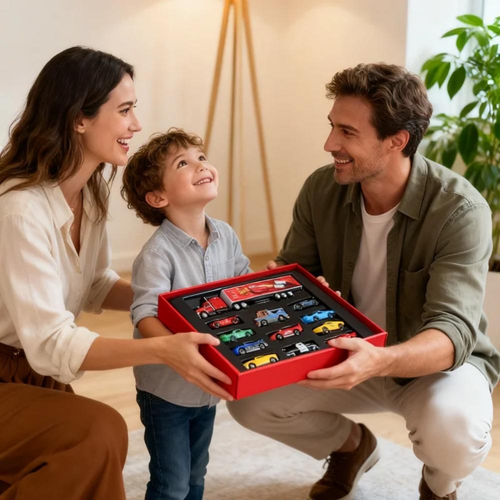 Neue 1612-teilige Pixar Cars Geschenkbox Metall Druckguss Lightning McQueen Auto Modell Spielzeug Onkel Jackson LKW Junge Geburtstagsspielzeug