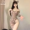 Sex Underwear Late Night Stunner Sexy Jumpsuit Ultra-thin Irregular Jumpsuit Sexy Ono Leopard Skin-penetrating Mesh