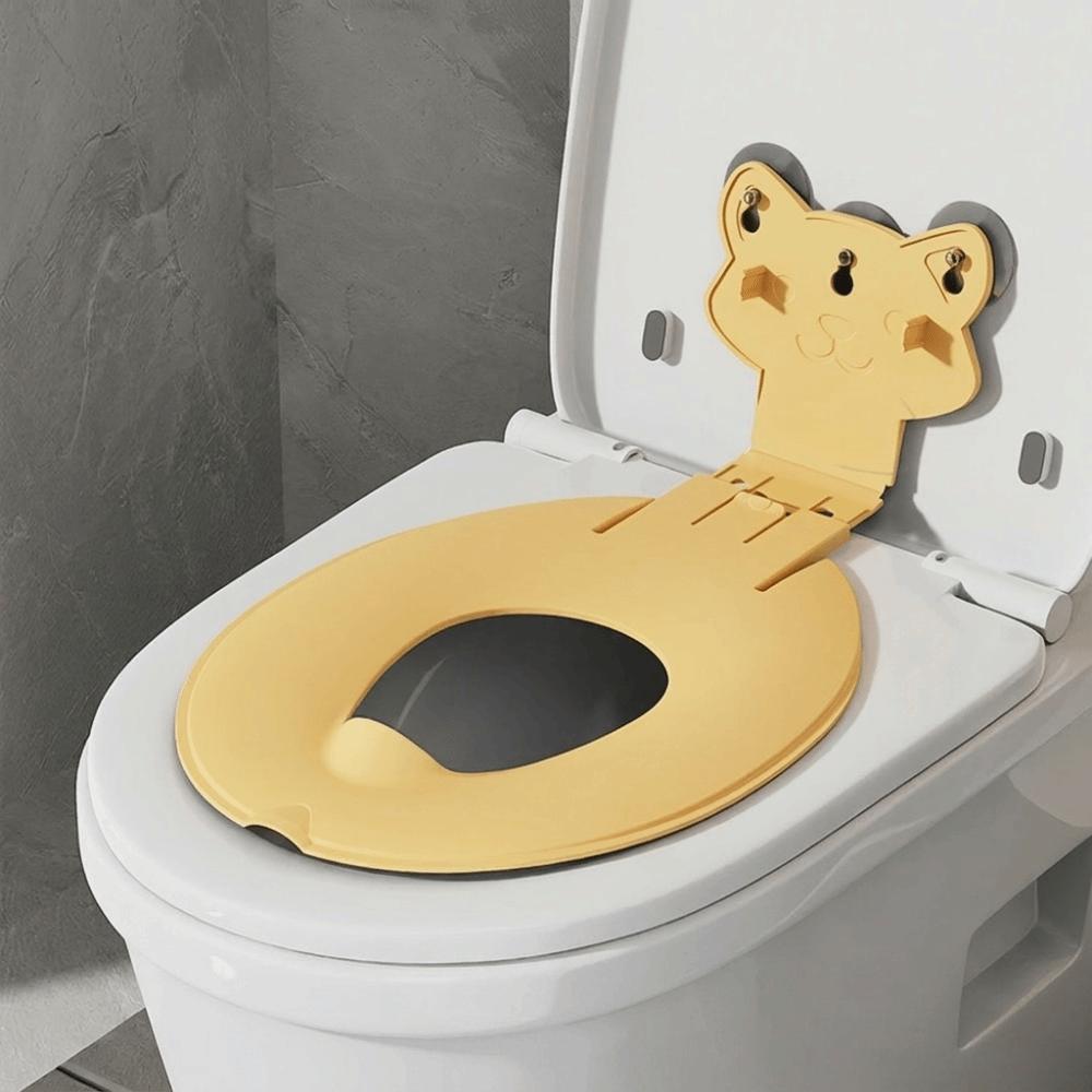 Adjustable Folding Potty Seat Suction Cup Fixation Toilet Seat Cushion Ring Unisex