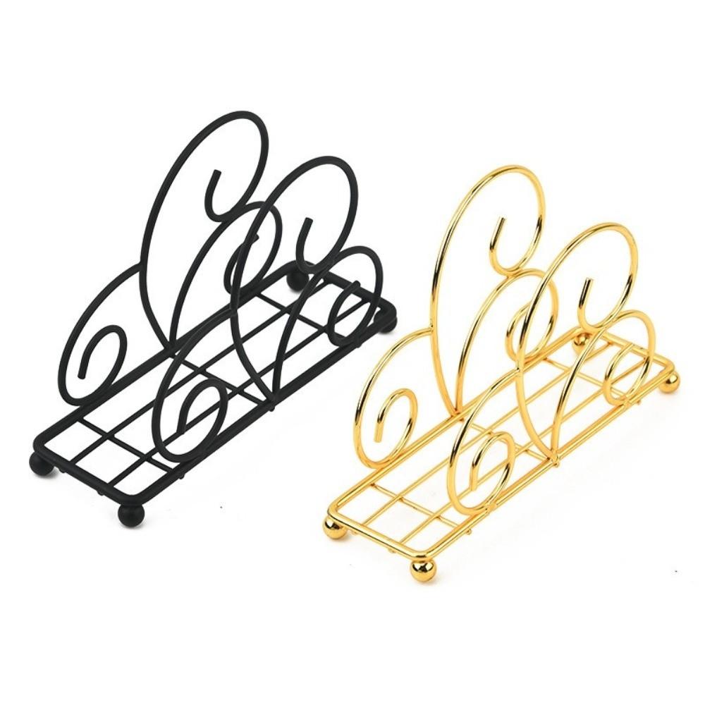 Stainless Steel Paper Dispenser Rack Stable Napkin Organizer Table Decoration