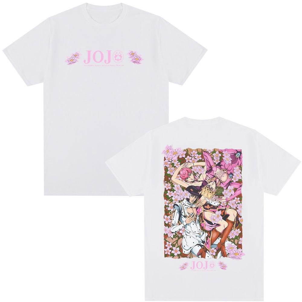 2026 Anime JoJo Bizarre Adventure Tshirt Giorno Giovanna Bruno Buccellati Tshirts Unisexs Women Fashion Short Sleeves T Shirt