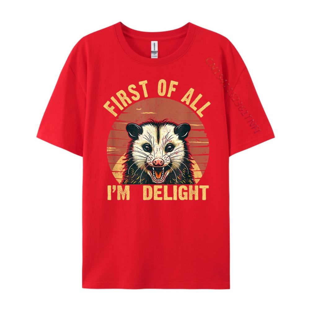 

First Of All I M A Delight Angry Opossum Possum Cute Oversized T Shirt Sale S