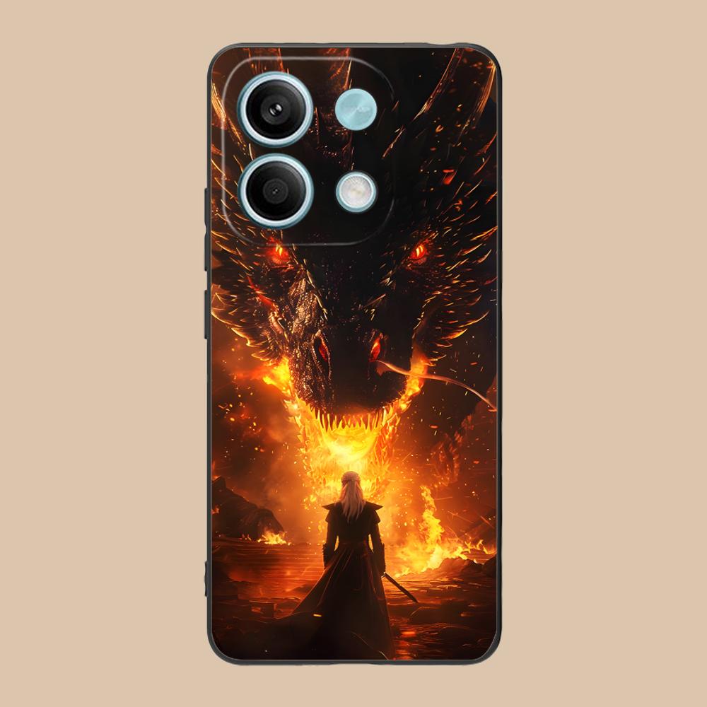 Dragon Queen Matte TPU Mobile Phone Case for POCO M7 M6 M5 M4 M3 X7 X6 X5 X4 X3 Pro GT 5G Colorful Printing Cover
