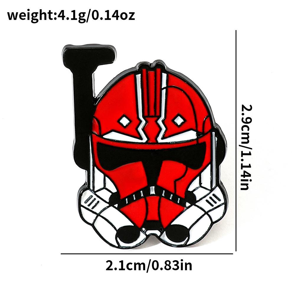 Металлические значки Персонажи Звездных Войн Самурай Принцесса Сплав Масляная Капля Брошь Булавка