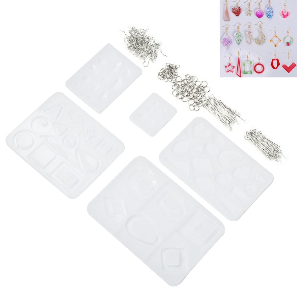 Crystal Epoxy Mold Kit Silicone DIY Jewelry Making Mould Pendant Necklace Craft Tool