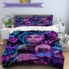 3pcs Duvet Cover Set (1*Duvet Cover + 2*Pillowcase, Without Core), Jinx Print Bedding Set, Bedroom Decor, All‑Season, Birthday Gift