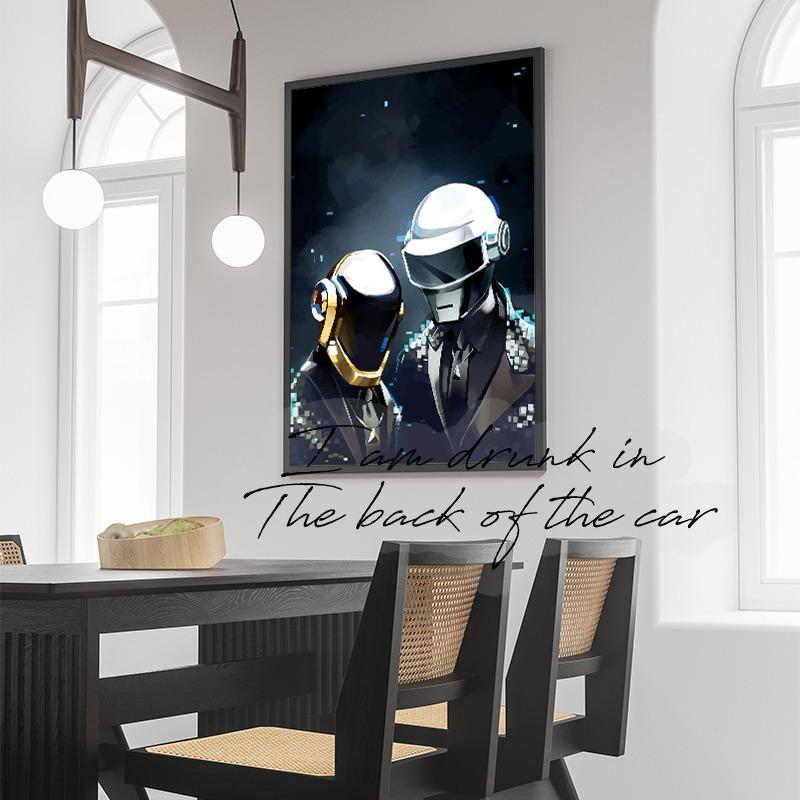 Savages Daft Punk Band Poster Canvas Prints Music Band Daft Punk Wall Art Decor Bar Home Fans Wall Decoration Music Prints Gitf