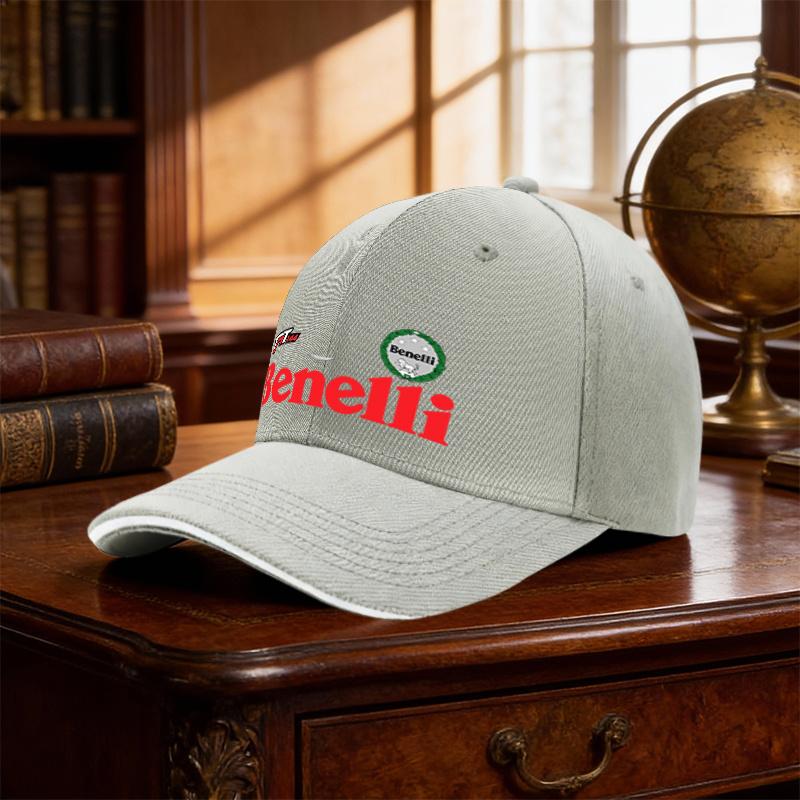 Benelli Red Black Logo Baseball Cap Breathable Lightweight Adjustable Hip Hop Cap for Unisex Women