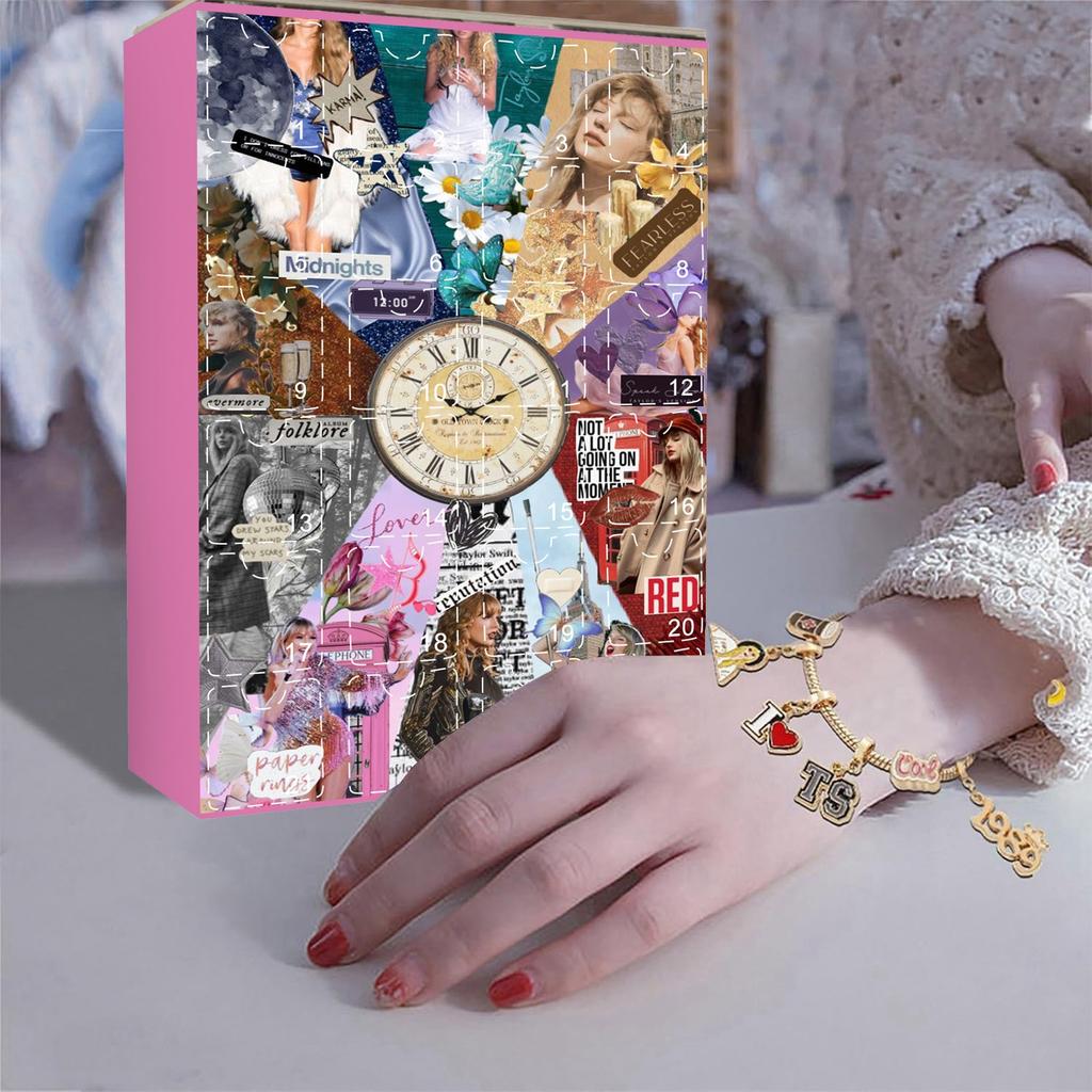 3D Stereo BlindBox Aircraft Box BlindBox Advent Calendar Pendant Bracelet 24 GridKeychain