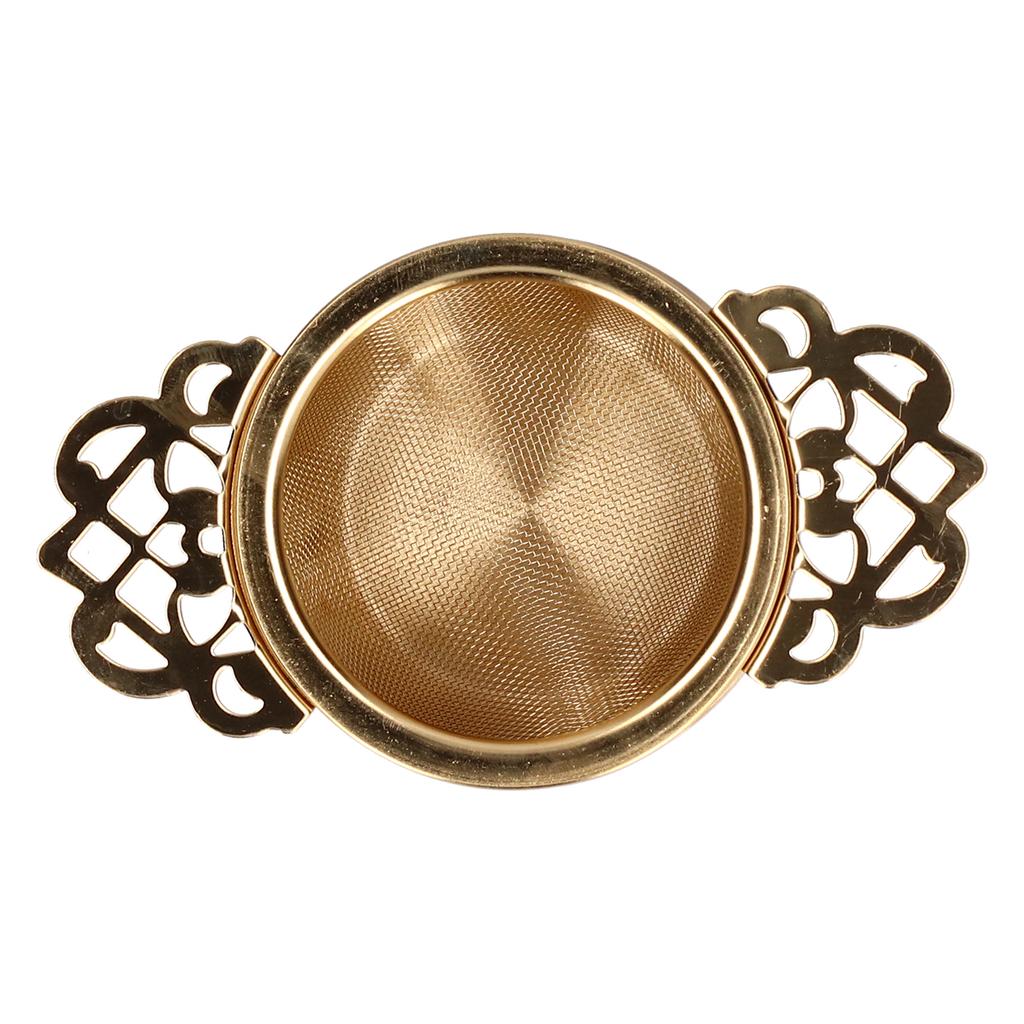 Stainless Steel Tea Strainer Loose Leaf Tea Infuser Filter Double Ear Kitchen Gadget