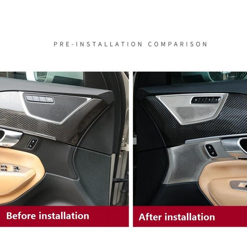 Akustischer Lautsprecher Dekor Edelstahl Autoteile Autoaufkleber Tür Türhupe für Volvo XC90 2015 2016 2017 2018 2024