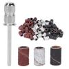 75pcs Nail Sanding Bands Kit Shaft Storage Box 80# 120# 180# Grit for Nail Drill Bits
