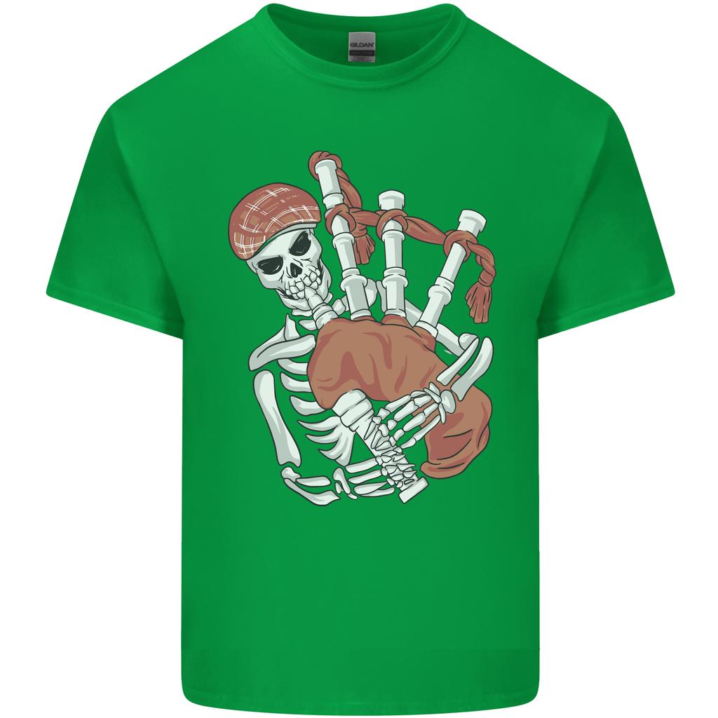 A Skeleton Playing the Bagpipes Unisexs Light Cotton TShirt