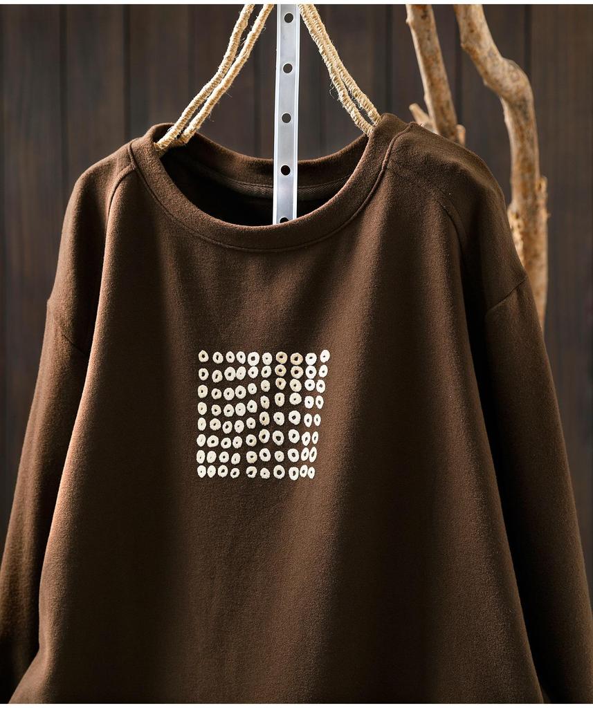 2025 Versatile Round Neck Fleece Pullover Hoodie