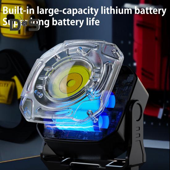 Mini Keychain Work Light Adjustable USB Rechargeable Waterproof Multi-function Portable Outdoor Camping Hiking Hanging Emergency Repair Lamp