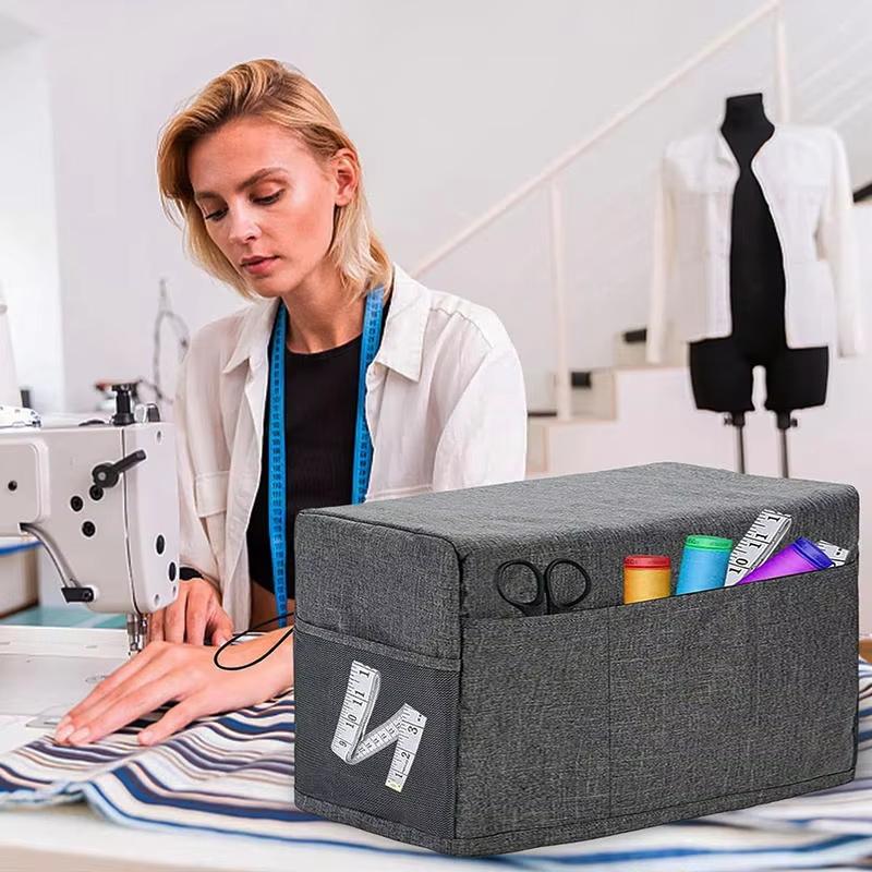 Home Dustproof Dust Cover For Sewing Machine With Pockets/Organizer Sewing Tool Knitting Embroidery Supply Organizer