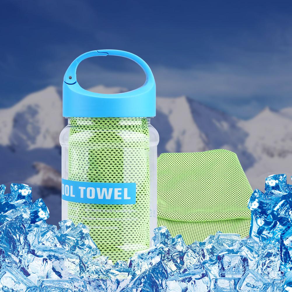 

Super Breathable Cooling Effect Towel with Storage Bottle for Sports Gym Workout (Light Green)