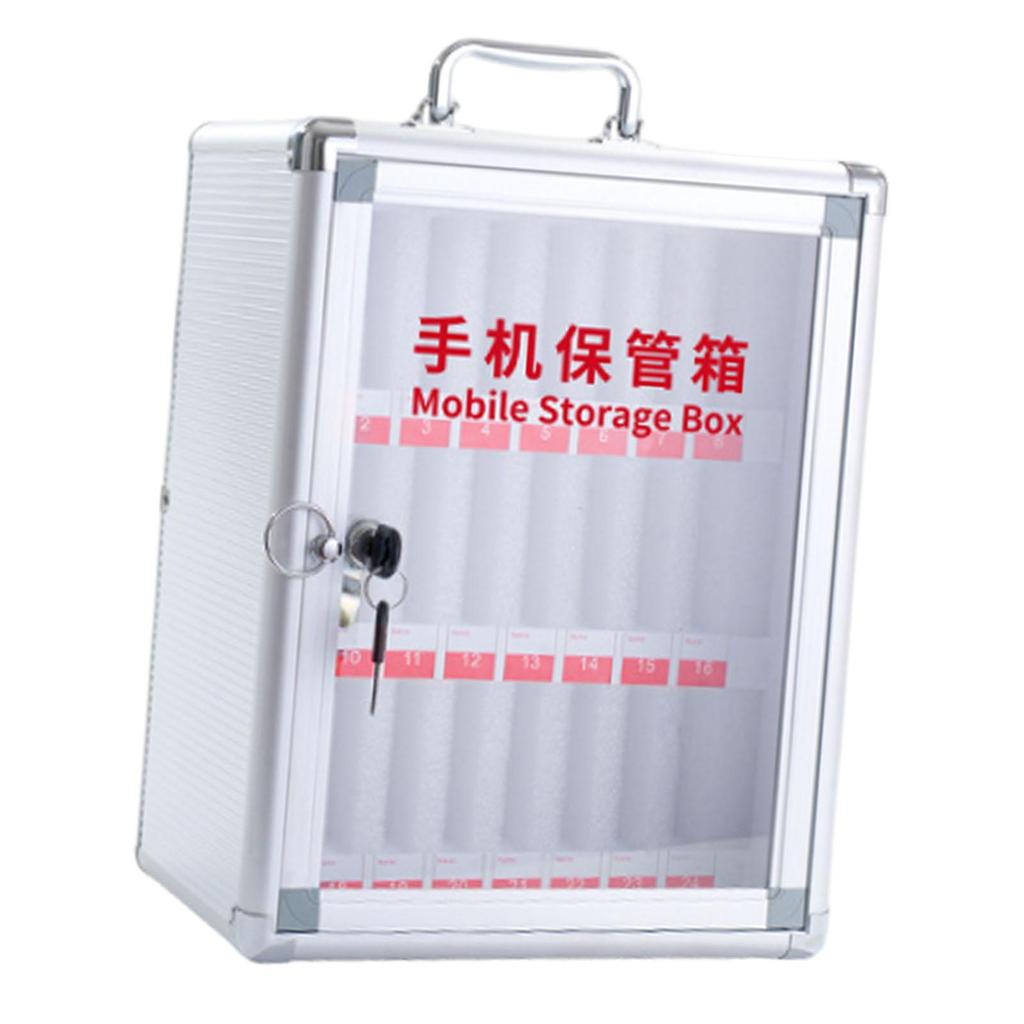 Lockable Mobile Phone Storage Box with Carrying Handle And Wall Mounting, Cabinet,