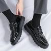 Zapatos de hombre de charol Estilo de diseño británico moderno Ocio al aire libre Fiesta de negocios Vestido de boda Zapatos de venta caliente -45