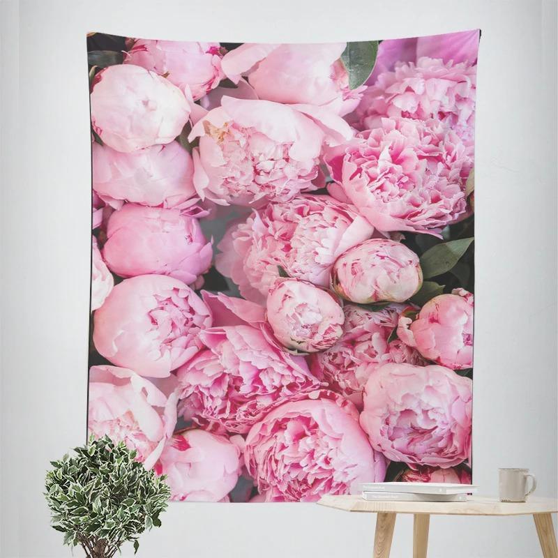 

Розовый букет цветов Декоративный гобелен Декор для дома Настенный декор Офис Гостиная Гобелен 100x75cm