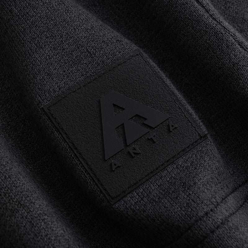 Anta Outdoor Lightweight Fleece Warm Stand Collar Long Sleeve T-Shirt Men Tops 952546406-3