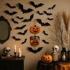 Artificial spiders, black, Halloween decorations, black tarantula, set of 8, 8cm