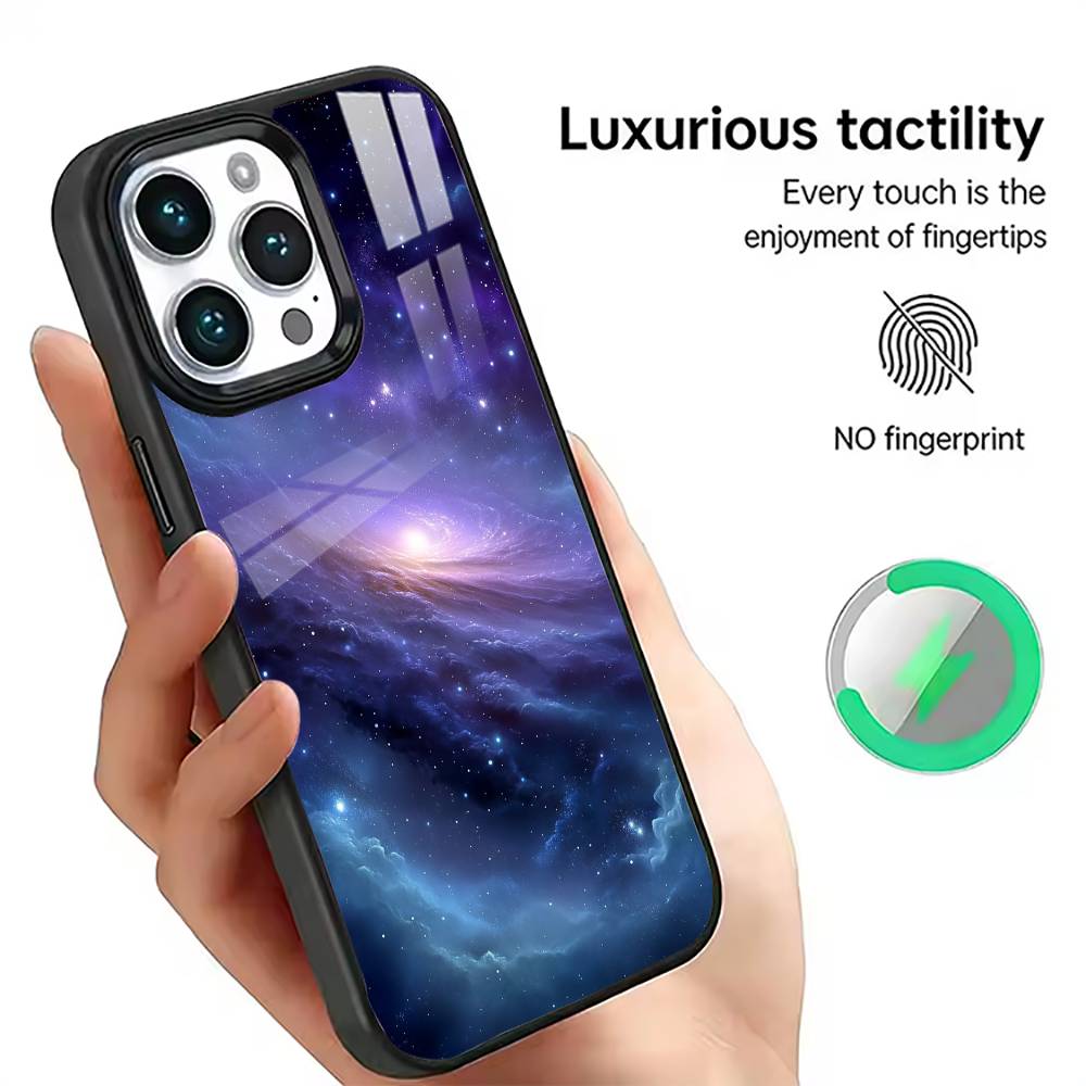Space Universe Galaxy Phone Case For iPhone17,16,15,14,13,12,11 Plus,Pro Magnetic For Magsafe Wireless Charging