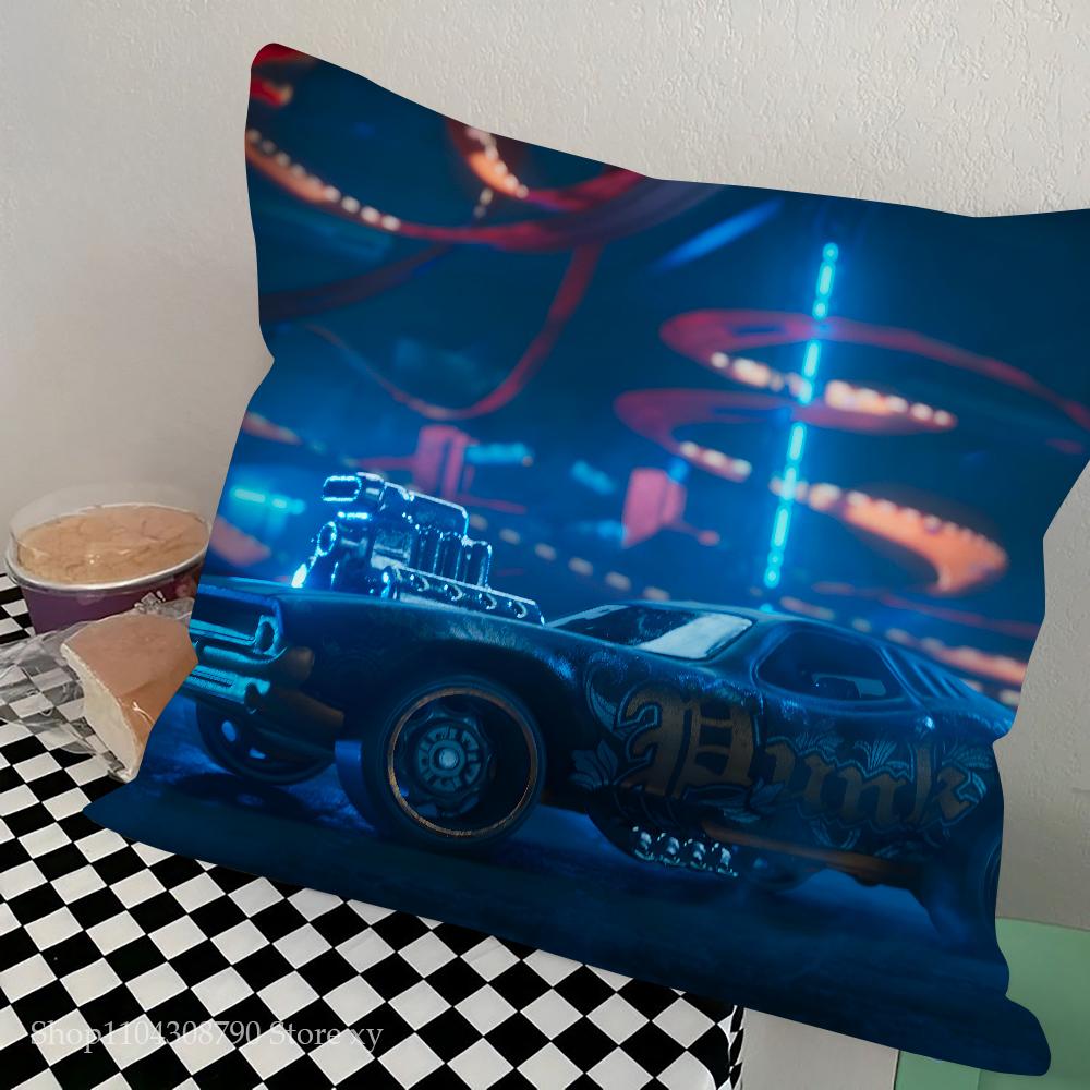 R-RacingS H-Hotwheels Наволочка Модная Квадратная Наволочка Спальня Диван Комната Инс Декор Подушка для Отдыха Чехол 16x16Inch