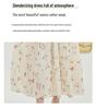 Women's Summer Pink Mori Style Sleeveless Long Camisole Dress - Fairy Beach Vacation