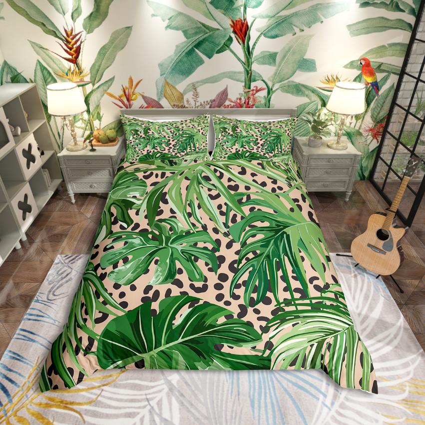 Comforter Homewish Leopard Print Abstract Wildlife Print For Teens Bedding Setchic Flower Rose Decor