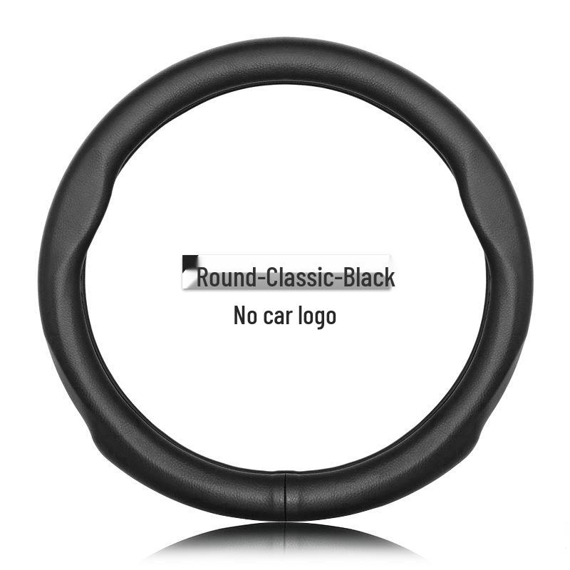 Premium Genuine Leather Steering Wheel Cover for Modern Cars: Mistra, Tucson, Santa Fe, Reina, IX35, IX25, Elantra, Langdong