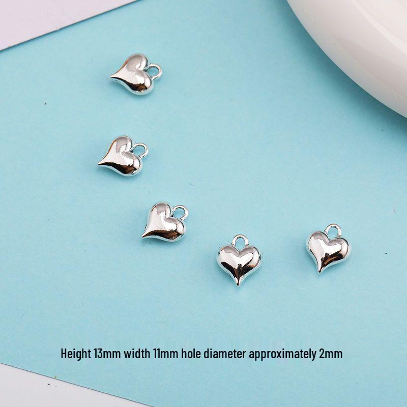 Love Heart Pendant Charm Alloy Jewelry for DIY Bracelets & Necklaces